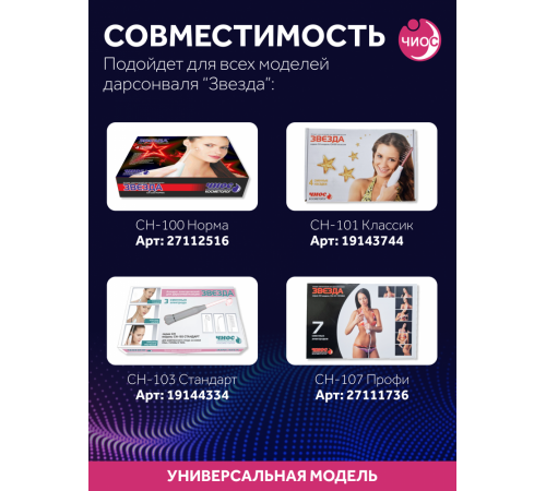 Насадка (электрод) "Спираль" к дарсонвалю в подарочной упаковке