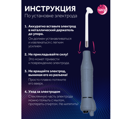 Насадка (электрод) "Конус" к дарсонвалю в подарочной упаковке