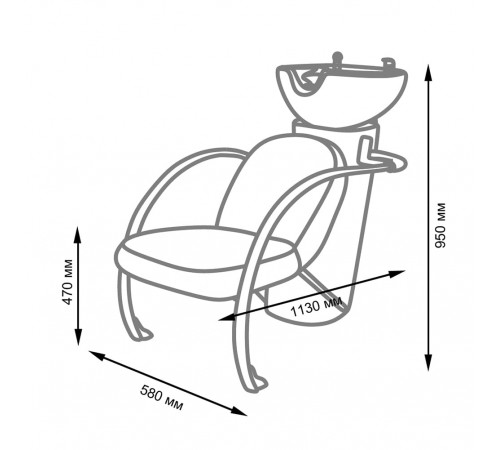 Парикмахерская мойка БИАТРИС с креслом КАРИНА