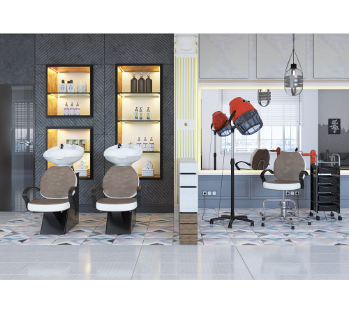 Парикмахерская мойка ЕЛЕНА с креслом СОЛО Модерн