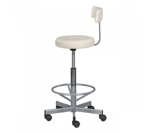 Стул мастера МД-9017 высокий, хром с опорой для ног