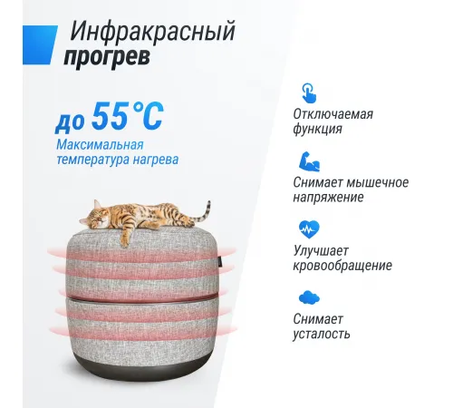 Массажер для ног UNIX Med Secret Pouf Grey