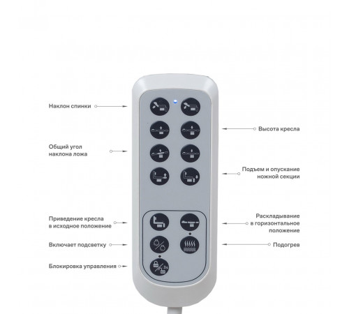 Косметологическое кресло МД-833 с подогревом и подсветкой