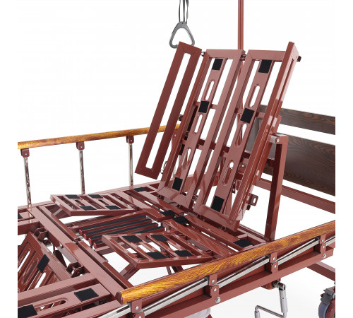 Кровать механическая YG-5 (ММ-5124Д-01) с боковым переворачиванием, туалетным устройством и функцией «кардиокресло»