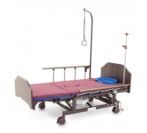 Кровать механическая Е-45А (ММ-5124Н-10) с боковым переворачиванием, туалетным устройством и функцией «кардиокресло»