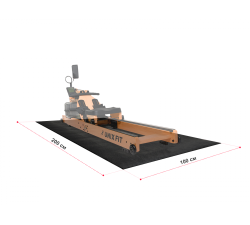 Коврик UNIX Fit для кардиотренажёров No logo 200x100x0,6 см