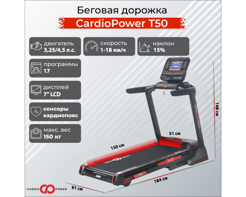 Беговая дорожка CardioPower T50