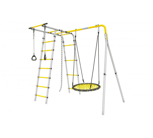 Детский спортивный комплекс для дачи ROMANA Лесная поляна - 3 (желтый/серый)