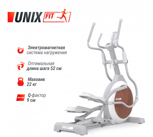 Эллиптический тренажер UNIX Fit MV-850 (Auto Incline) Wood