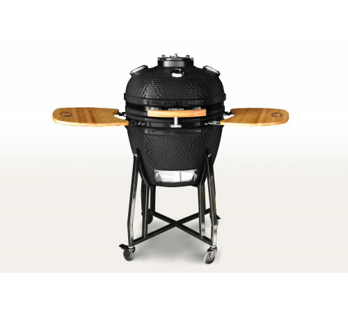 Керамический гриль-барбекю с окошком 22 дюйма (черный) (57см)