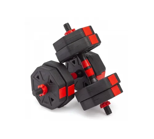 Гантели гексагональные разборные с грифом, 15 кг. (2 шт. х 7,5 кг.) VictoryFit VF-DН150