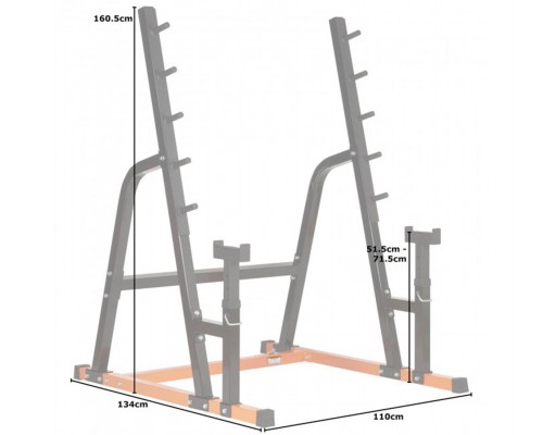 Стойка под штангу DFC черная/оранж. DSST14 (два короба)