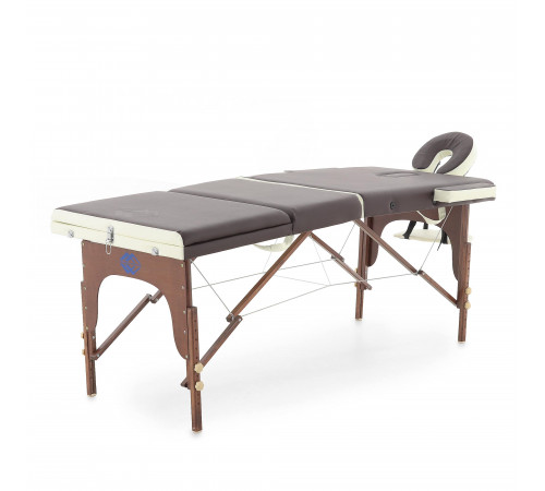 Массажный стол складной деревянный  JF-AY01 3-х секционный (темная рама)