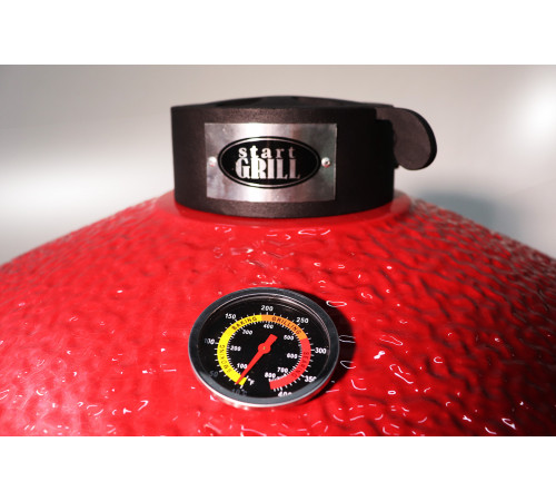 Керамический гриль-барбекю 22 дюйма (красный) (56 см)